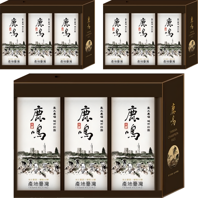 RICE HOUSE 米屋 鹿鳴米宴手提禮盒 鹿鳴米300g*3, 3盒