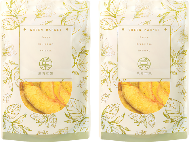 GreenMarket 菓青市集 南瓜脆片/水果脆片/餅乾, 2包, 150g