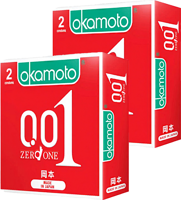 okamoto 岡本 001至尊勁薄保險套 ZERO ONE, 2盒, 2個