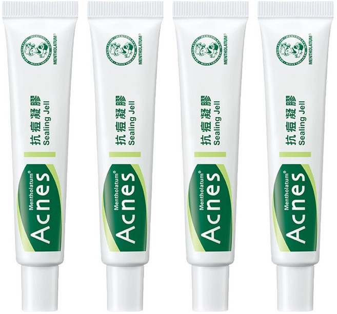 MENTHOLATUM 曼秀雷敦 Acnes 台灣公司貨 抗痘凝膠, 4條, 18g