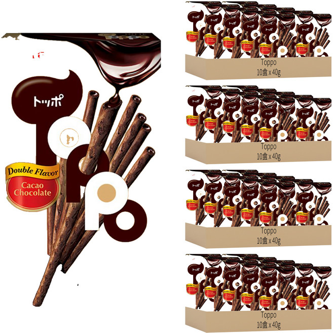Toppo 夾心餅乾棒 濃厚巧克力口味, 40g, 40盒