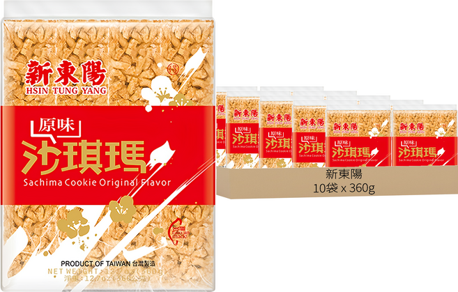新東陽 原味沙琪瑪, 360g, 10袋