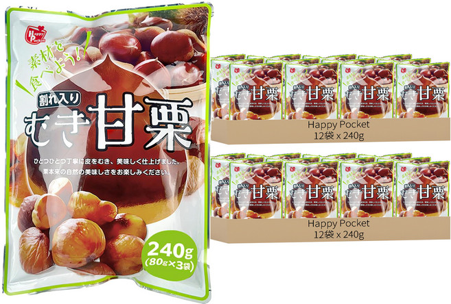 Happy Pocket 甘栗, 240g, 24袋