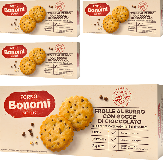 Bonomi 巧克力奶油餅乾, 150g, 4盒