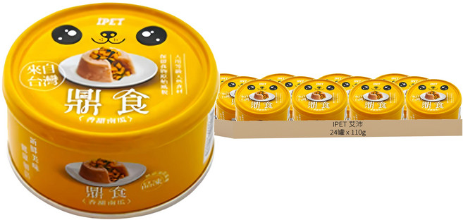 IPET 艾沛 成犬用 鼎食犬罐, 香甜南瓜, 110g, 24罐
