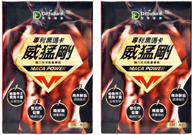 Dr.future 長泰健康 威猛剛專利黑瑪卡活力膠囊, 30顆, 2盒