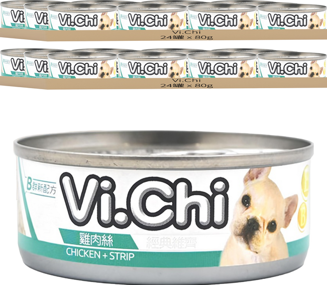 Vi.Chi 全犬種 經典 犬罐, 48罐, 80g, 雞肉絲