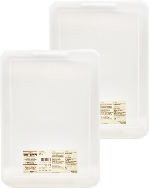 MUJI 無印良品 PP收納箱專用蓋, 1層, 收納箱專用蓋 透明色