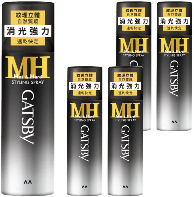 GATSBy 消光強力定型噴霧, 170g, 5瓶