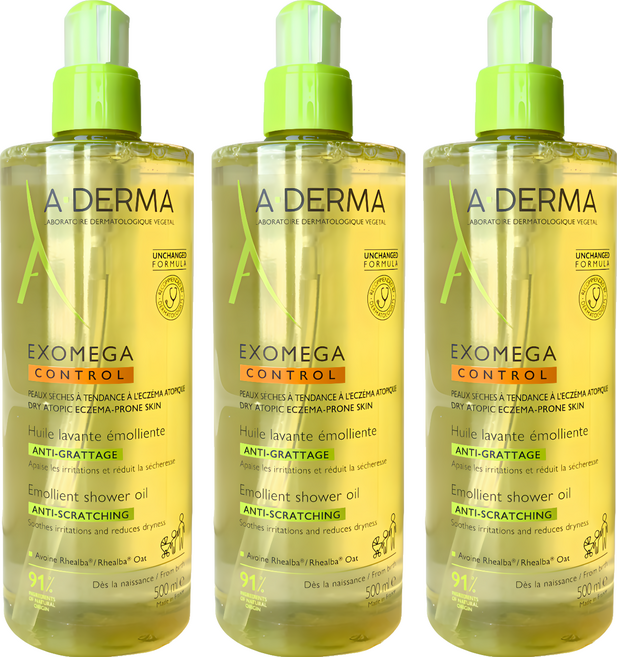 A-DERMA 艾芙美 新葉異護佳沐浴露, 500ml, 3瓶