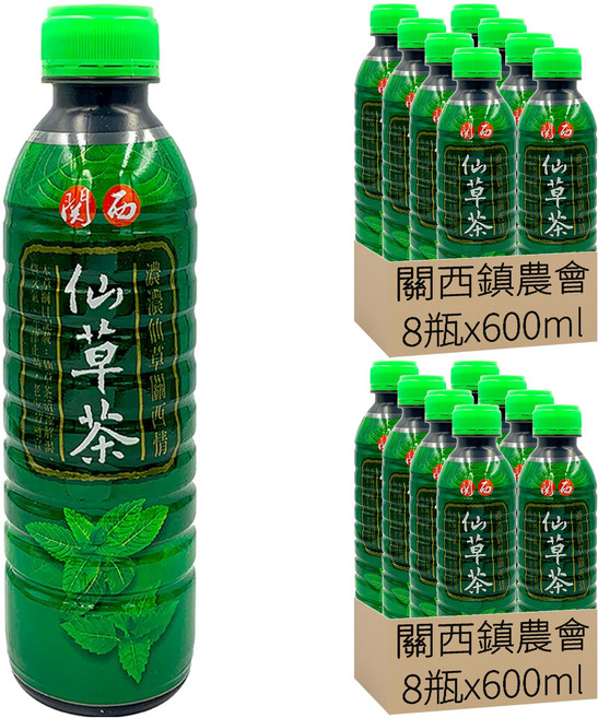 關西鎮農會 仙草茶禮盒, 600ml, 16瓶