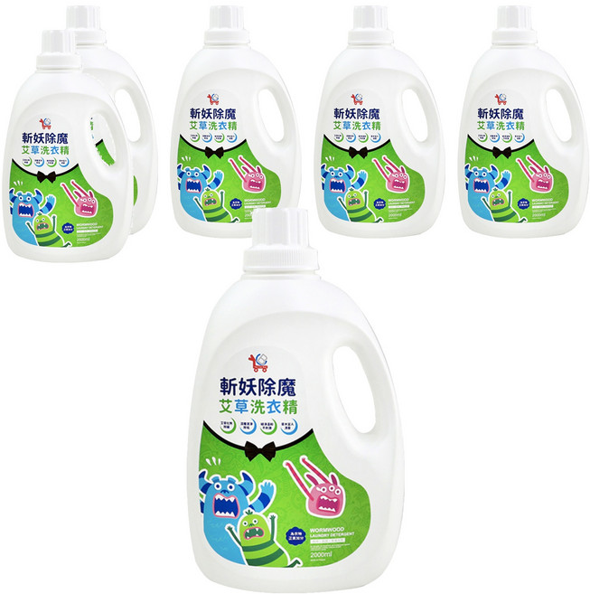 You Can Buy 草本除穢 艾草洗衣精, 2L, 6瓶