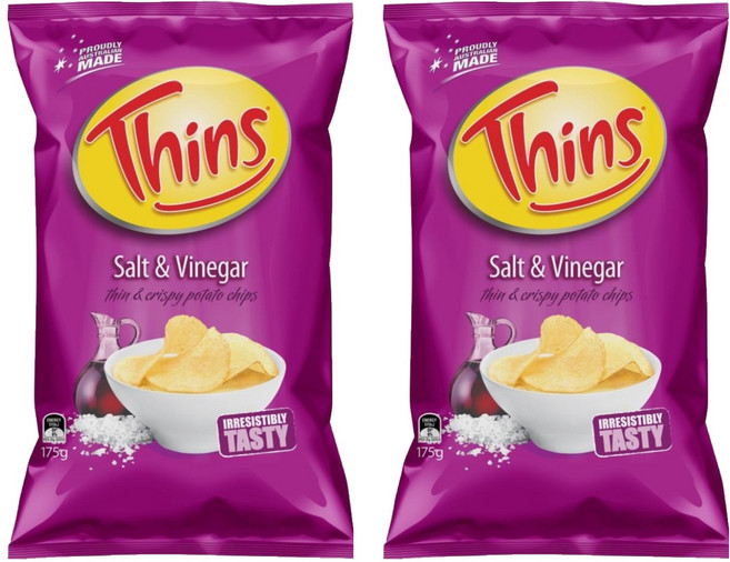 Thins 洋芋片 海鹽酸醋口味, 175g, 2包