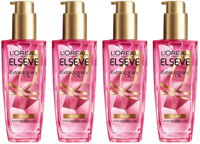 L'OREAL PARiS 巴黎萊雅 金緻護髮精油 玫瑰精華, 100ml, 4瓶