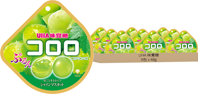UHA 味覺糖 酷露露Q糖 白葡萄, 48g, 9包