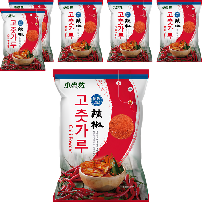小磨坊 辣椒粉 泡菜用, 500g, 6包