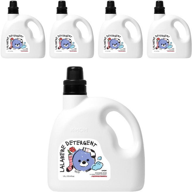 MOTHER-K K-MOM 草本抗敏極淨洗衣精-晨光森林, 1.7L, 5瓶