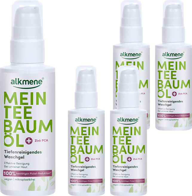 alkmene 台灣公司貨 我的茶樹精油深層潔顏凝膠, 150ml, 5瓶
