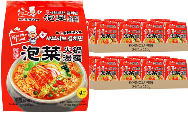 KORMOSA 韓寶 泡菜火鍋湯麵 110g, 48包