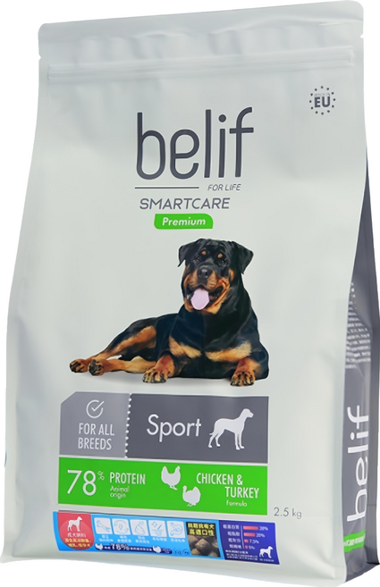 belif 比利夫 大型成犬乾飼料, 1袋, 2.5kg, 雞肉