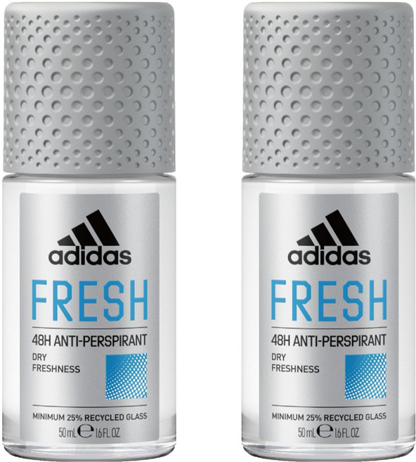 adidas 愛迪達 男性制汗滾珠 勁涼舒爽, 50ml, 2瓶