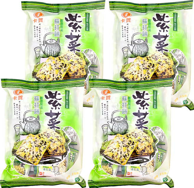 卡賀 紫菜蘇打餅, 320g, 4袋
