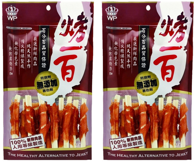 烤一百 星型潔牙鈣骨捲, 雞肉, 120g, 2包