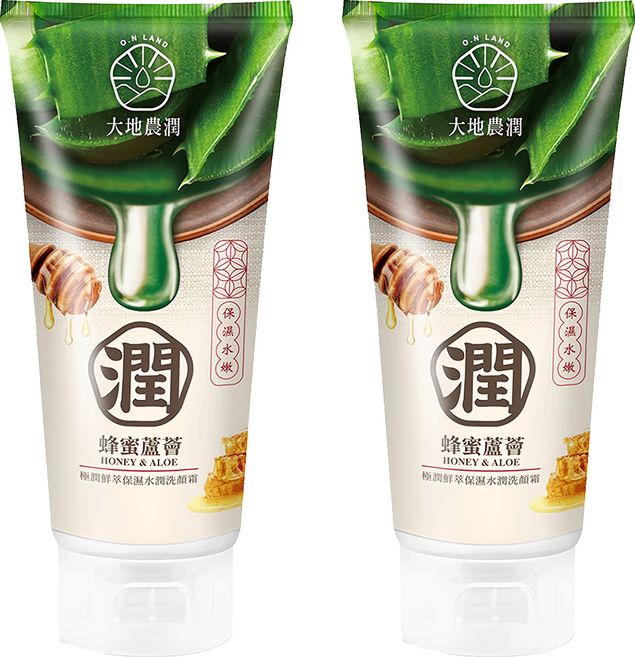 MY SCHEMING 我的心機 大地農潤 極潤鮮萃洗顏霜 蜂蜜蘆薈 保濕水潤 舒緩修護 彈力光澤, 100ml, 2件