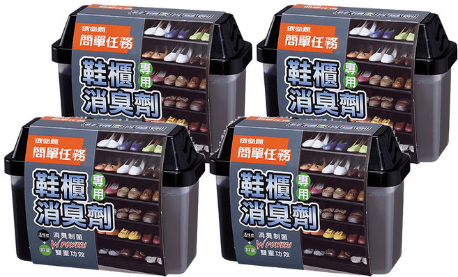 依必朗 簡單任務 鞋櫃專用消臭劑, 150g, 4盒