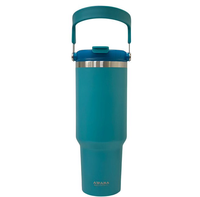 AWANA 304不鏽鋼手提酷冰杯 MA-1201, 1個, 1.2L, 孔雀藍