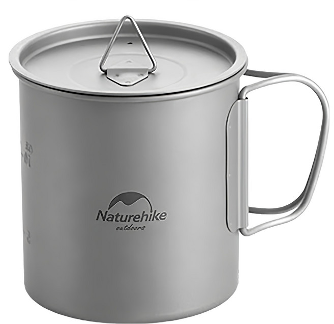 Naturehike 挪客 樂行 20cj鈦杯 450ml nh20cj005, 灰色, 1個
