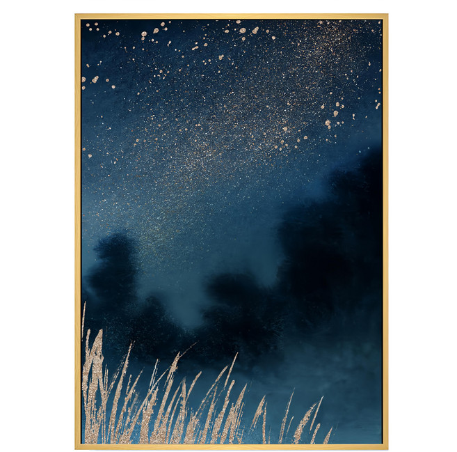 BOLUO GALLERY 菠蘿選畫所 星空 山林 掛畫 APAD3445D, 木色