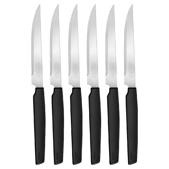 PEDRINI Active 牛排刀 刀面11.5cm, 黑色, 6支
