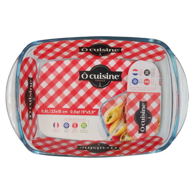 o cuisine 耐熱玻璃長方型烤盤 23 x 15cm, 1個