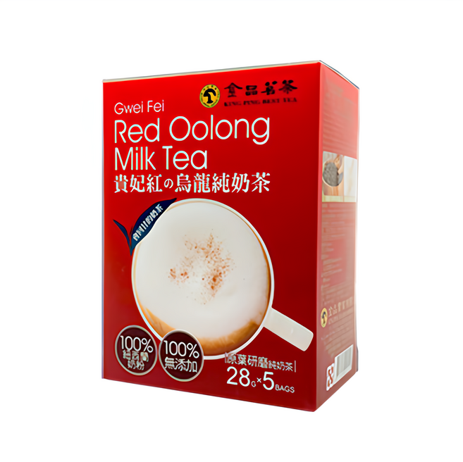 KING PING BEST TEA 金品茗茶 貴妃紅烏龍奶茶, 28g, 5包, 1盒