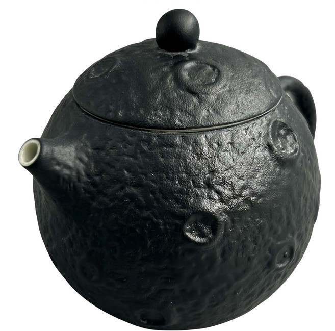 星球陶瓷泡茶壺, 黑色, 220ml, 1個
