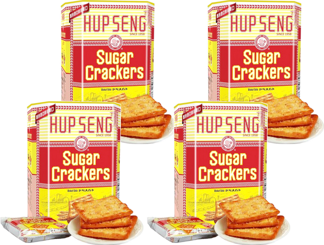 HUP SENG 滿足感 甜味蘇打餅, 600g, 4桶