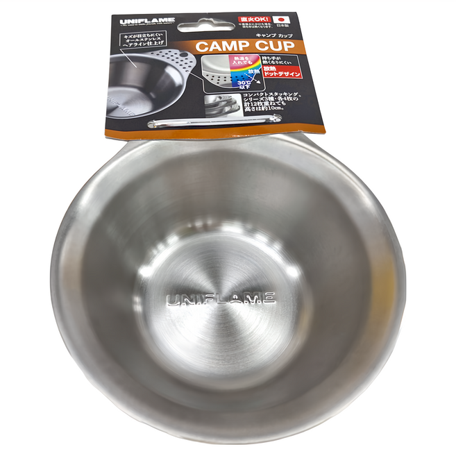 UNIFLAME 單耳隔熱碗 U666258 160 x 130 x 50mm 400ml 120g, 銀色, 1個
