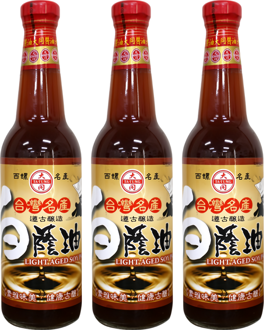 大同醬油 大同白蔭油, 500ml, 3瓶