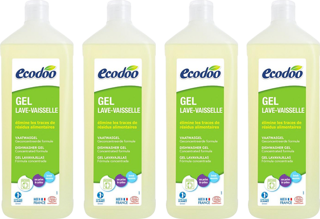 ecodoo 洗碗機專用環保清潔劑, 1L, 4瓶