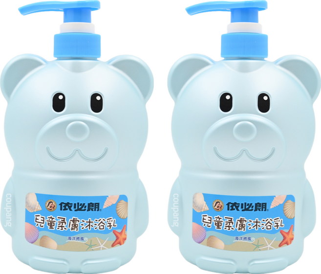 依必朗 兒童柔膚沐浴乳 海洋微風, 700ml, 2瓶