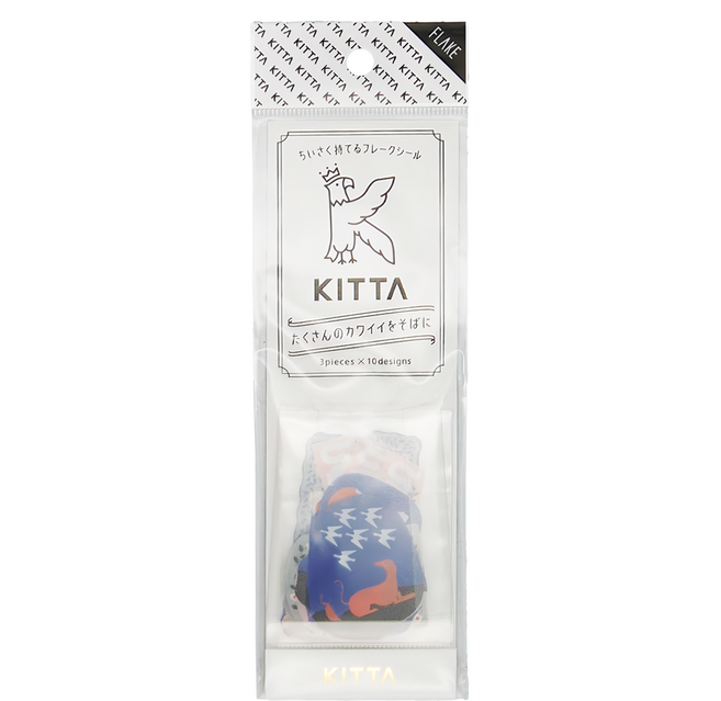 KING JIM HITOTOKI KITTA 隨身攜帶和紙膠帶 單張貼紙 91 x 55mm, 夜空神話, 1個
