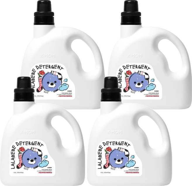 MOTHER-K K-MOM 草本抗敏極淨洗衣精-晨光森林, 1.7L, 4瓶