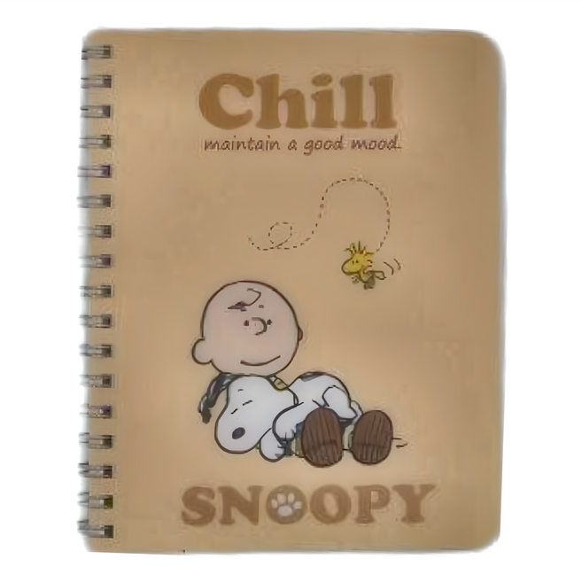 PEANUTS 史努比 好心情 50KPP線圈筆記, 黃色, 3本
