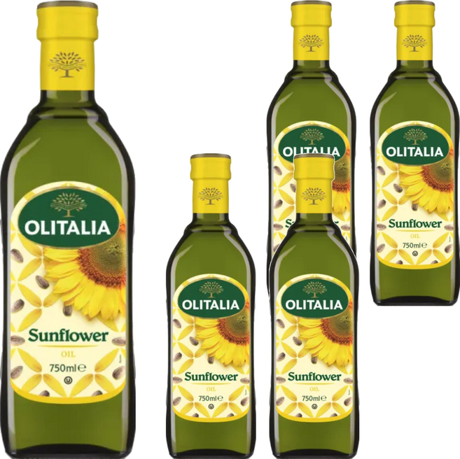 OLITALIA 奧利塔 頂級葵花油, 750ml, 5瓶