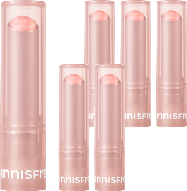INNISFREE 台灣公司貨 晨露粉嫩潤唇膏, 01 Baby Pink, 3.2g, 6支