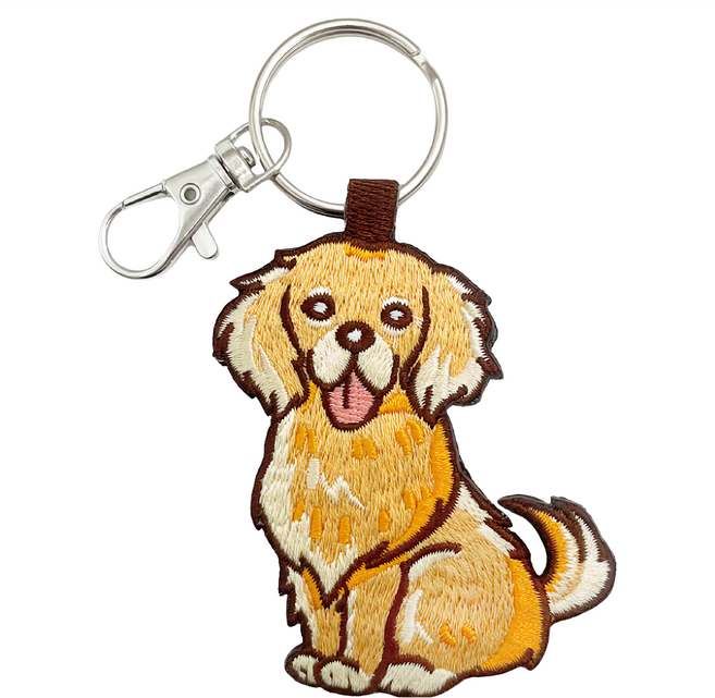 Hi 你好 刺繡鑰匙圈, 黃金獵犬, 1件