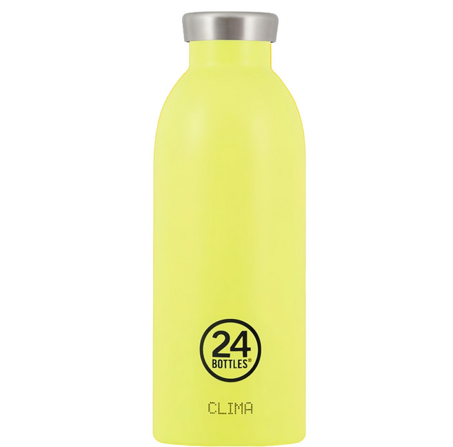24BOTTLES 義大利不鏽鋼雙層保溫瓶 24C5G38, 萊姆黃, 500ml, 1個