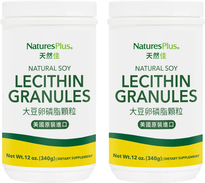 NaturesPlus 天然佳 大豆卵磷脂顆粒, 340g, 2罐