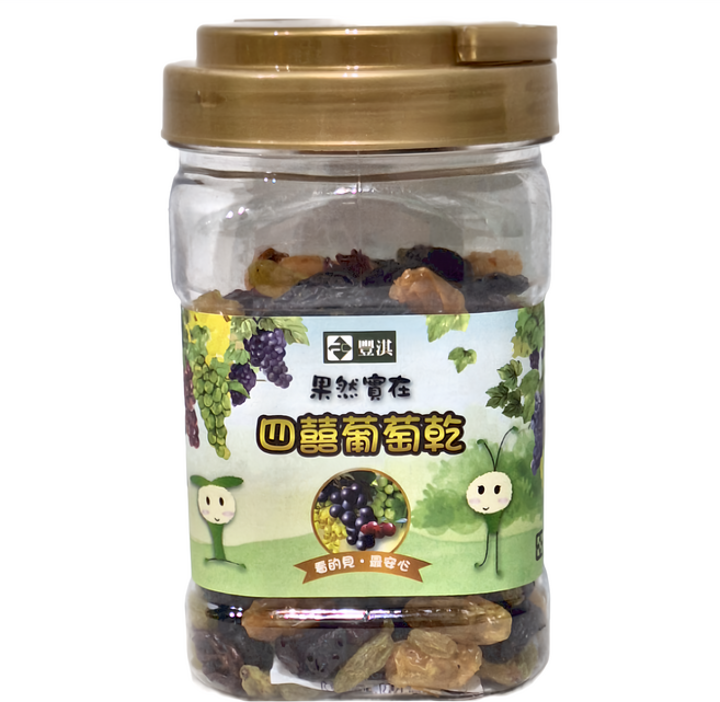 果然實在 四囍葡萄乾, 300g, 1罐
